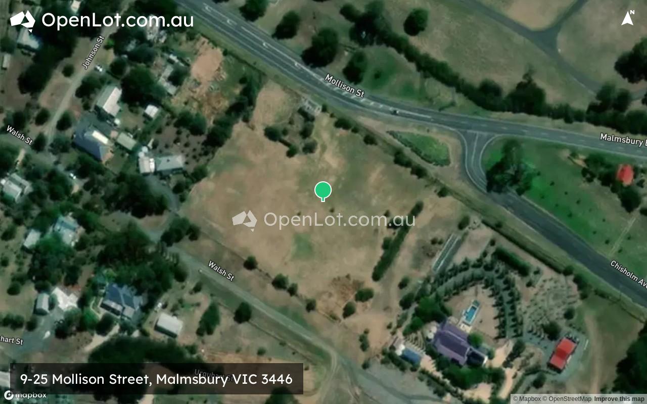 Satellite image for 9-25 Mollison Street, Malmsbury VIC 3446