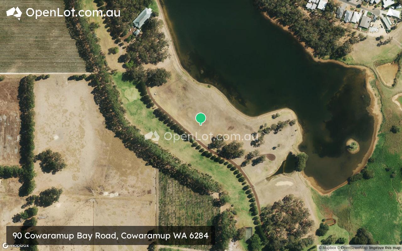 Satellite image for 90 Cowaramup Bay Road, Cowaramup WA 6284