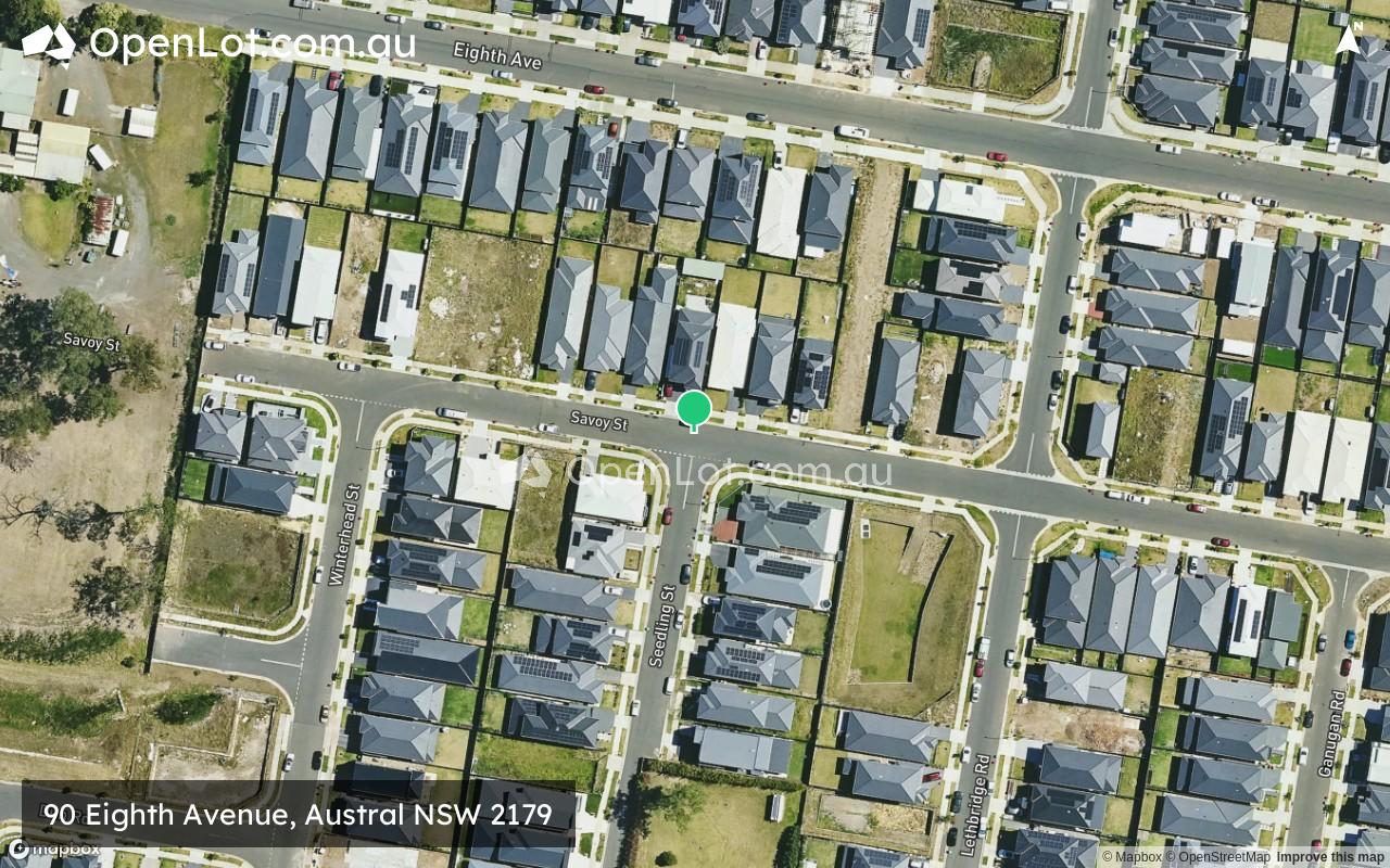 Satellite image for 90 Eighth Avenue, Austral NSW 2179