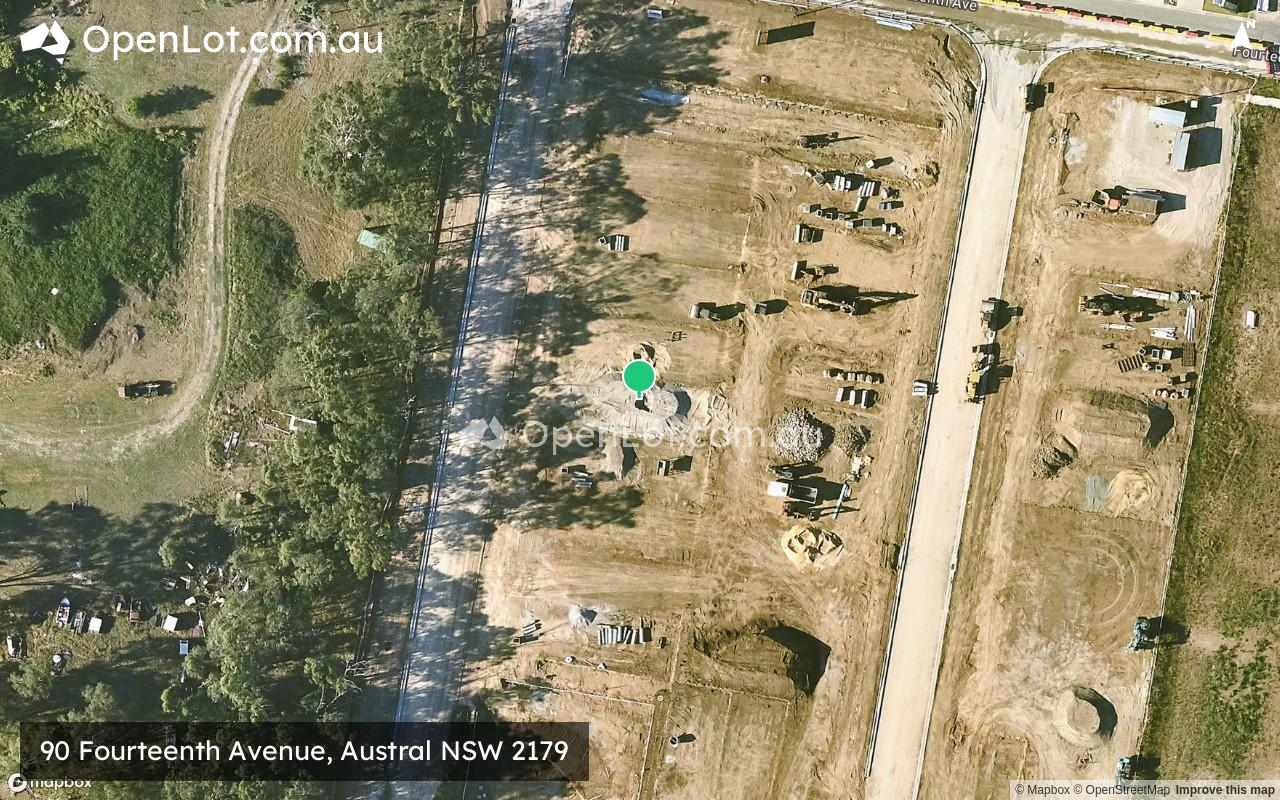 Satellite image for 90 Fourteenth Avenue, Austral NSW 2179