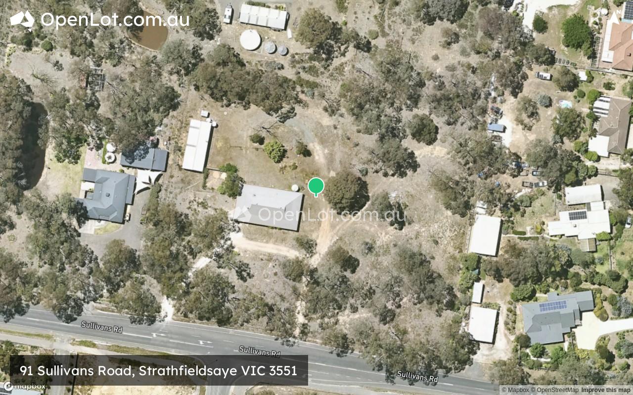 Satellite image for 91 Sullivans Road, Strathfieldsaye VIC 3551