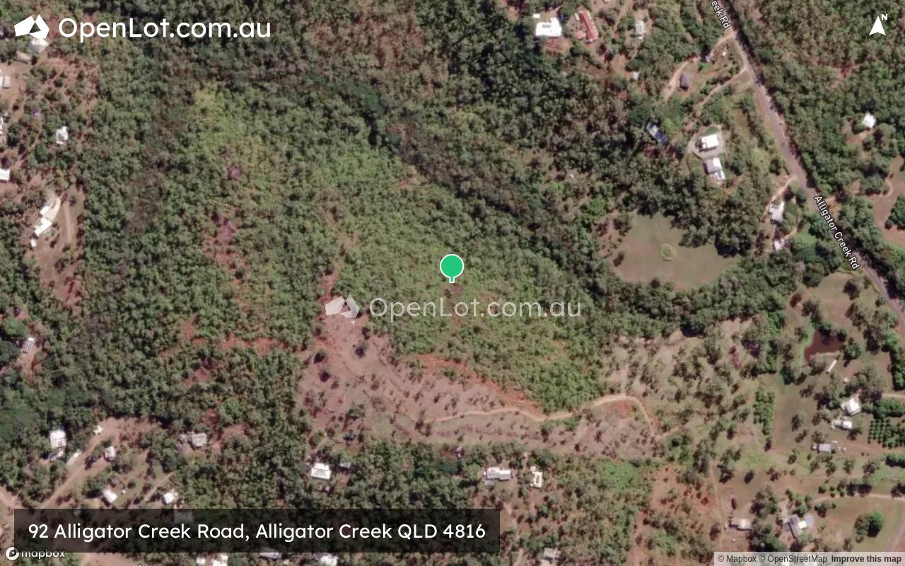 Satellite image for 92 Alligator Creek Road, Alligator Creek QLD 4816