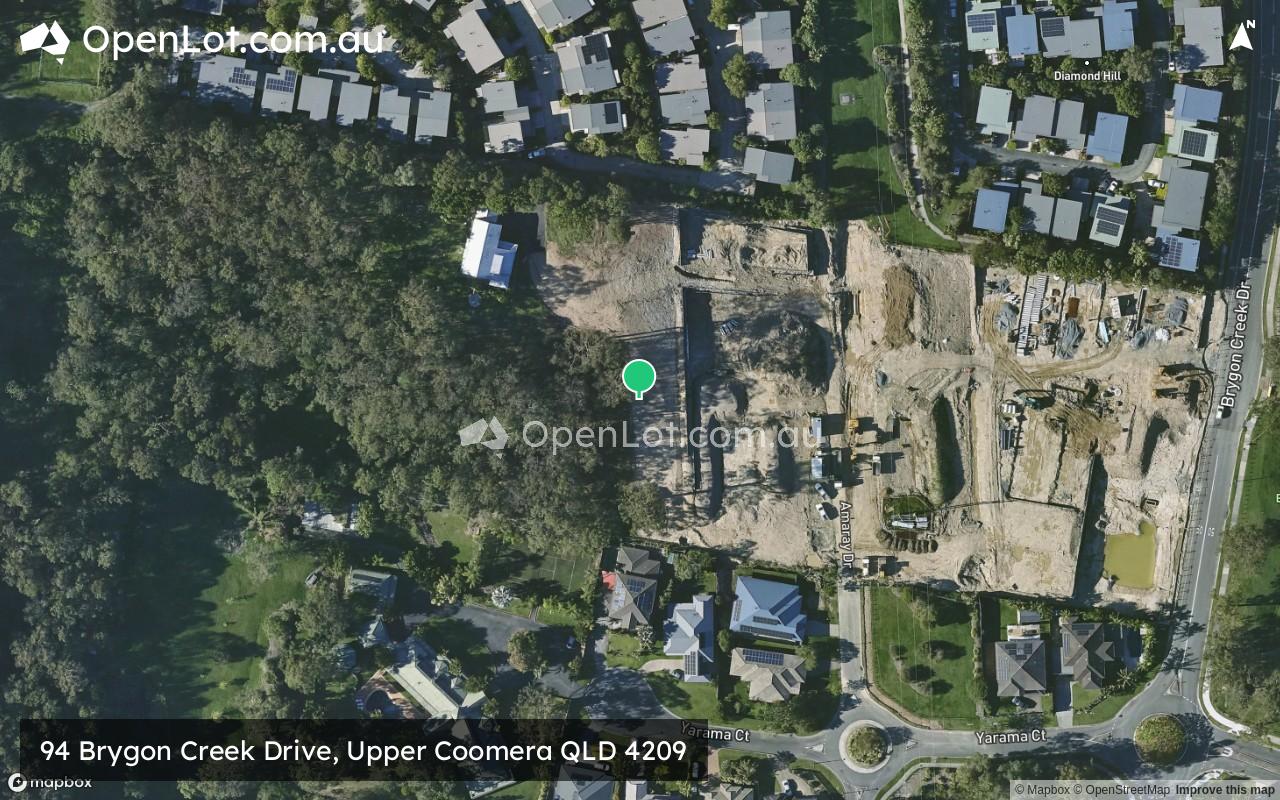 Satellite image for 94 Brygon Creek Drive, Upper Coomera QLD 4209