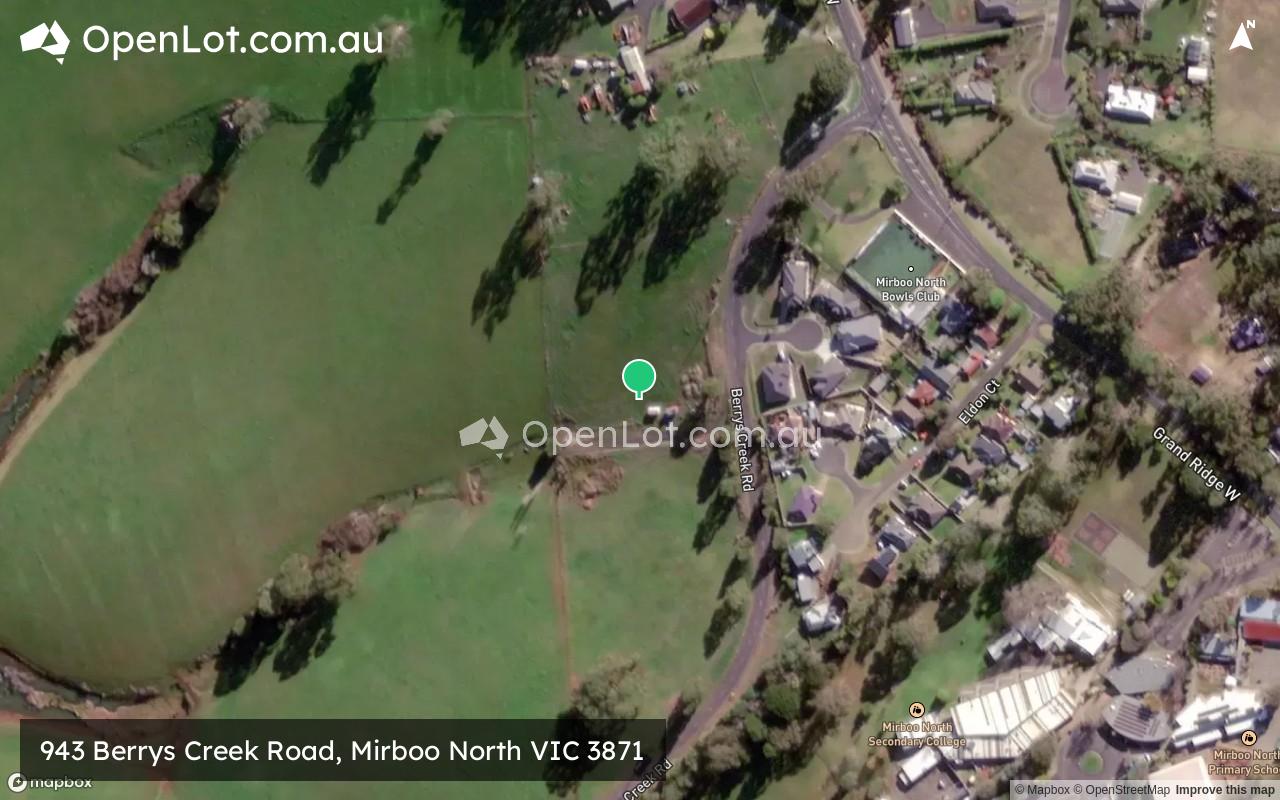 Satellite image for 943 Berrys Creek Road, Mirboo North VIC 3871