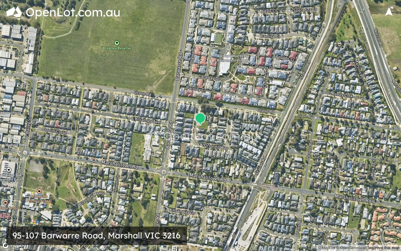 Satellite image for 95-107 Barwarre Road, Marshall VIC 3216