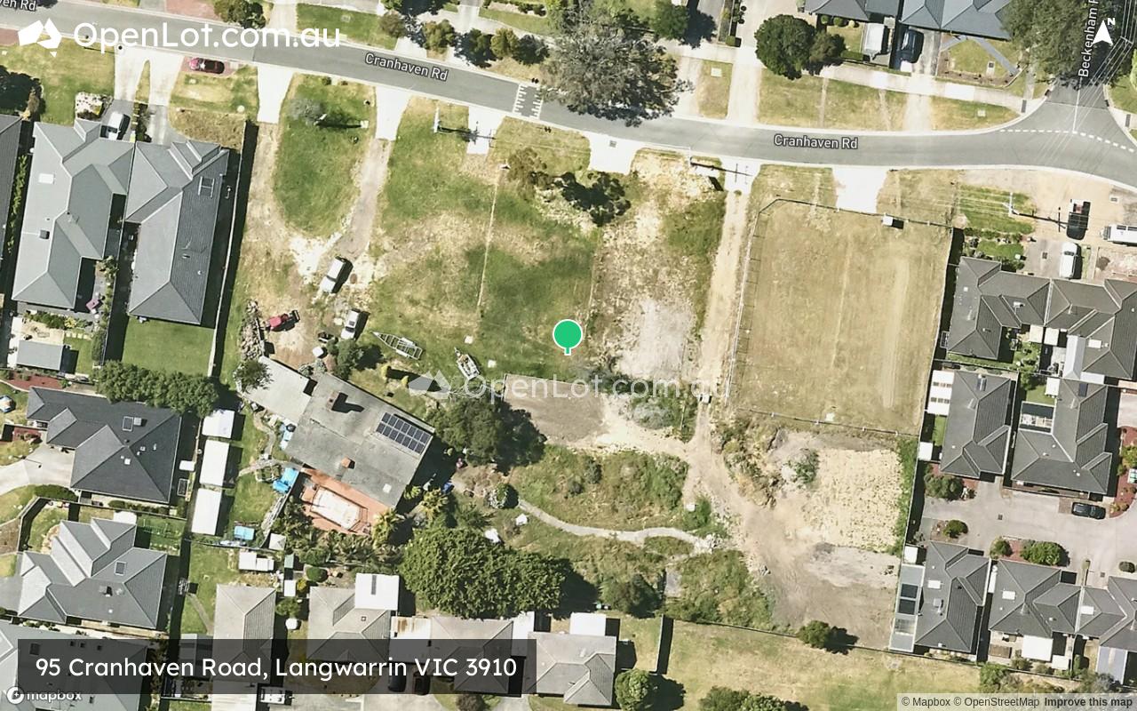 Satellite image for 95 Cranhaven Road, Langwarrin VIC 3910