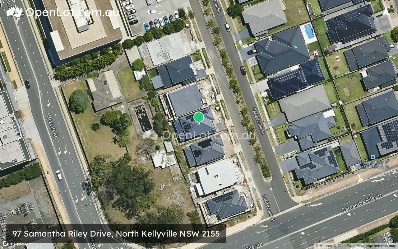 Satellite image for 97 Samantha Riley Drive, North Kellyville NSW 2155