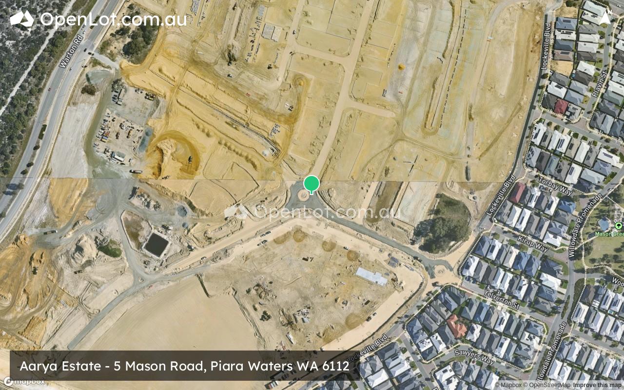 Satellite image for Aarya Estate - 5 Mason Road, Piara Waters WA 6112