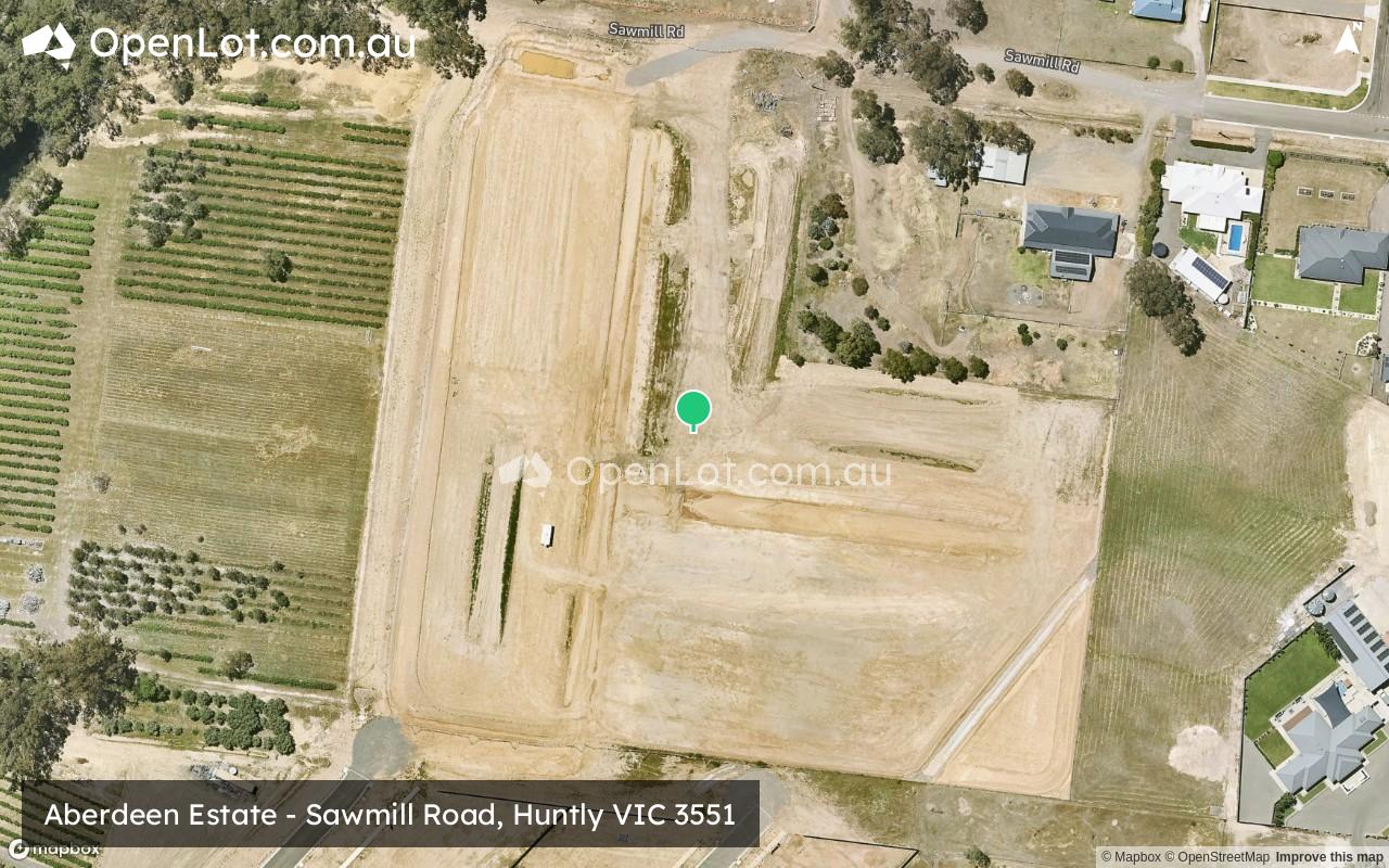 Satellite image for Sawmill Road, Huntly VIC 3551