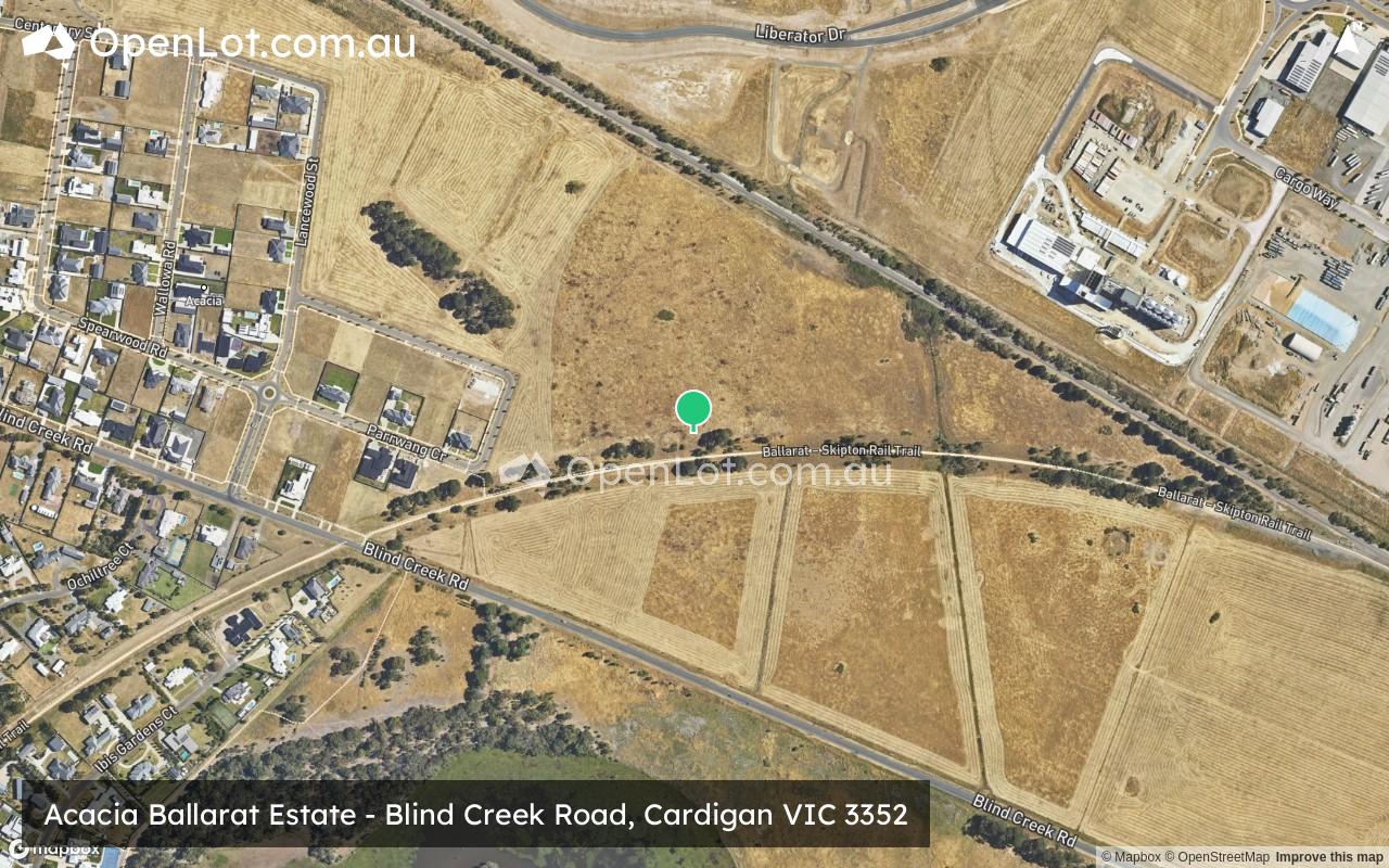 Satellite image for Acacia Ballarat Estate - Blind Creek Road, Cardigan VIC 3352