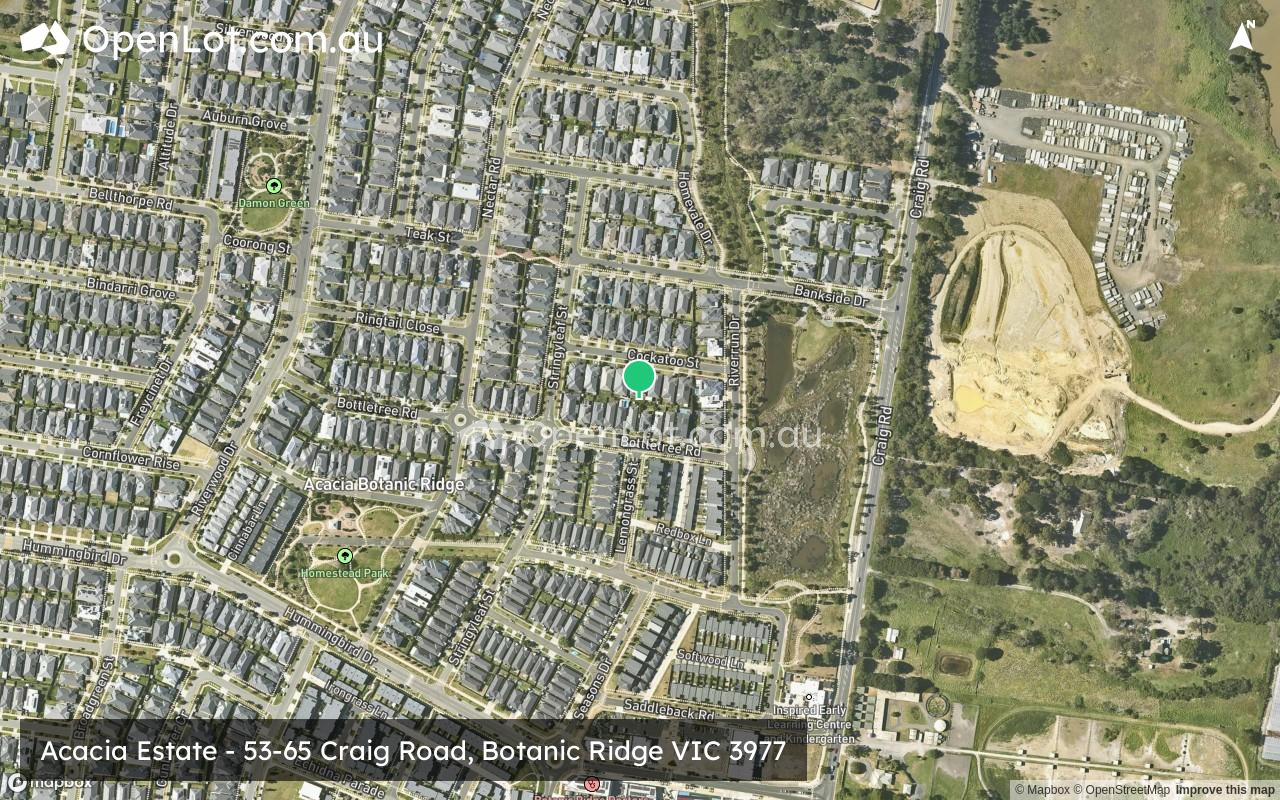 Satellite image for Acacia Estate - 53-65 Craig Road, Botanic Ridge VIC 3977