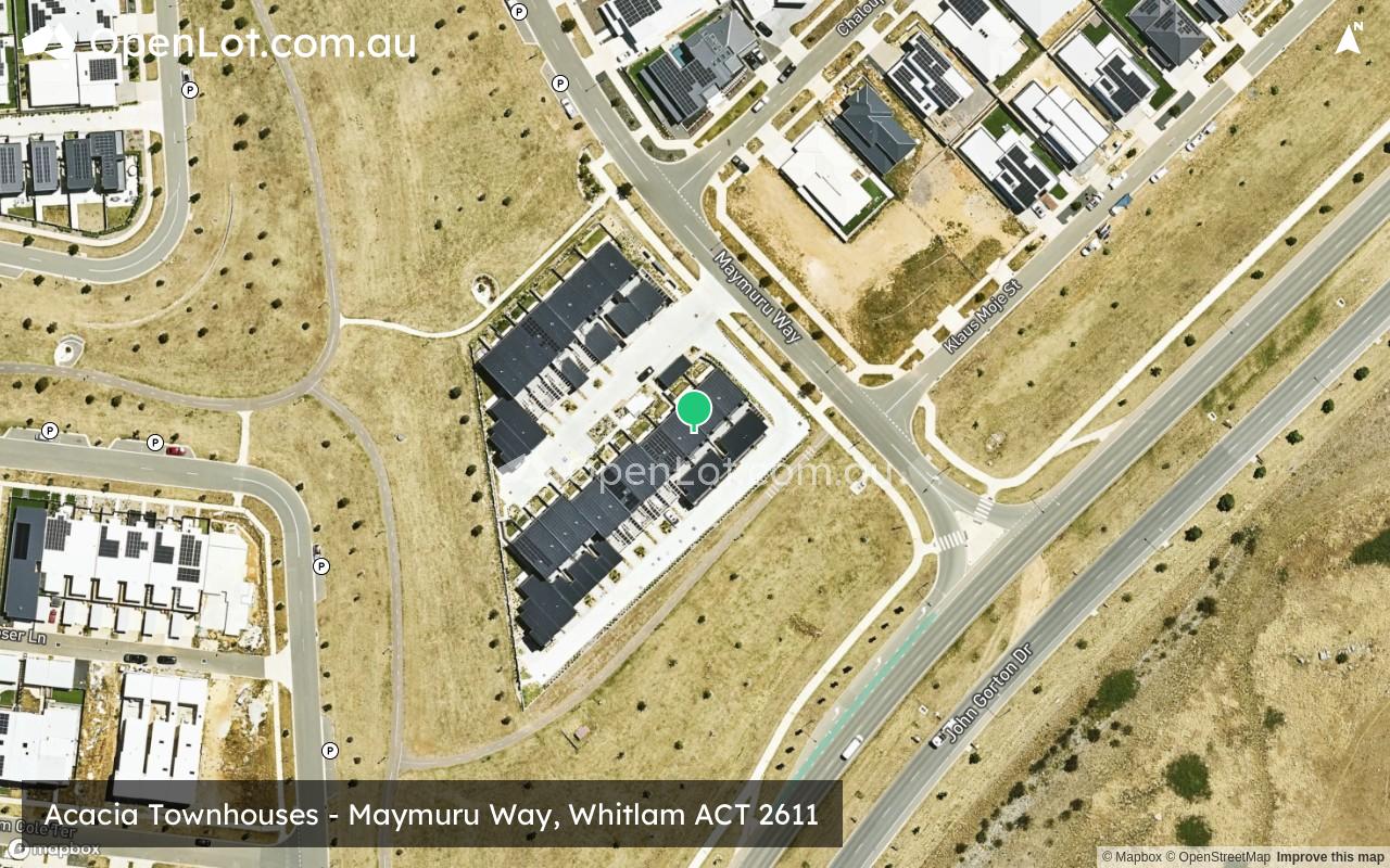 Satellite image for Acacia Townhouses - Maymuru Way, Whitlam ACT 2611