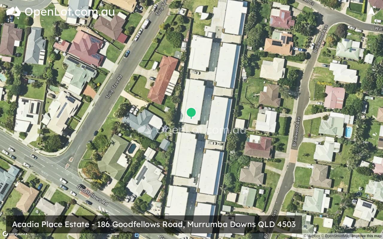 Satellite image for Acadia Place Estate - 186 Goodfellows Road, Murrumba Downs QLD 4503