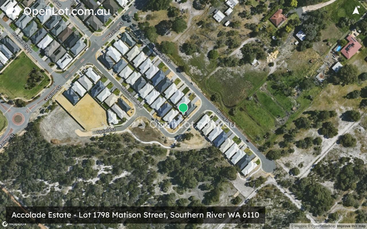 Satellite image for Accolade Estate - Lot 1798 Matison Street, Southern River WA 6110