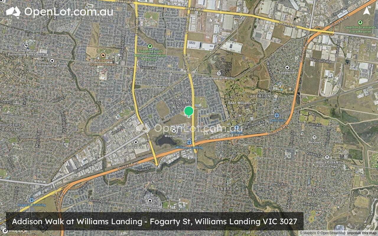 Satellite image for Addison Walk at Williams Landing - Fogarty St, Williams Landing VIC 3027