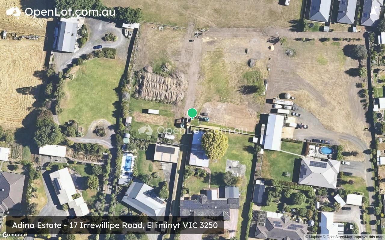 Satellite image for Adina Estate - 17 Irrewillipe Road, Elliminyt VIC 3250
