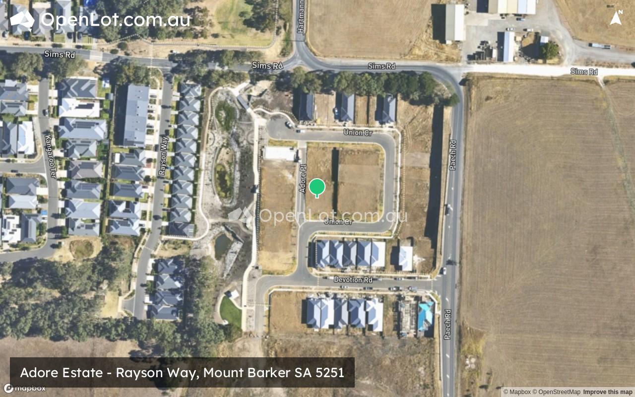 Satellite image for Adore Estate - Rayson Way, Mount Barker SA 5251