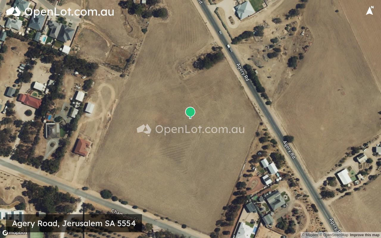 Satellite image for Agery Road, Jerusalem SA 5554