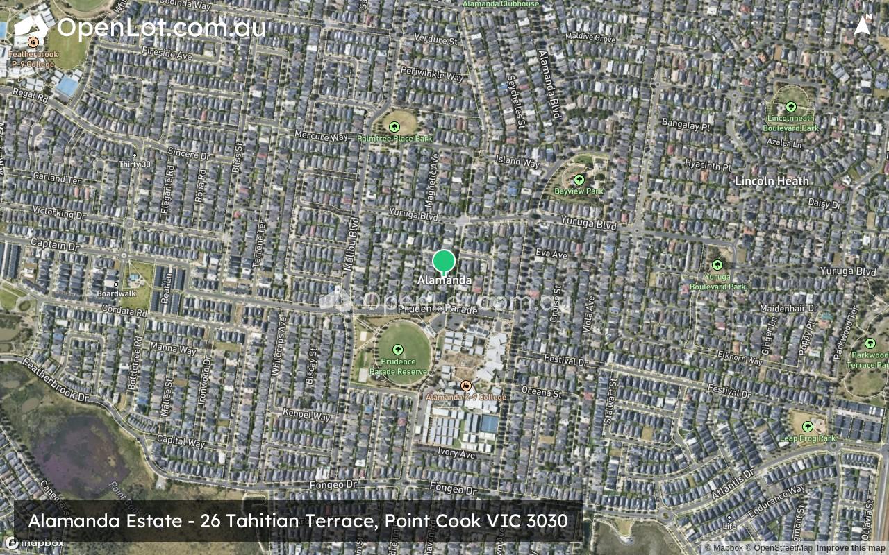 Satellite image for Alamanda Estate - 26 Tahitian Terrace, Point Cook VIC 3030