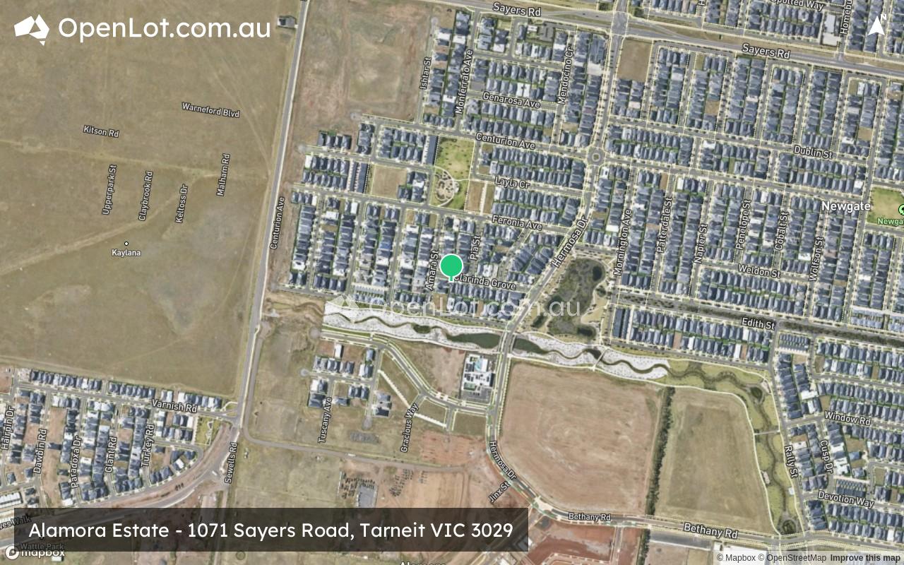 Satellite image for Alamora Estate - 1071 Sayers Road, Tarneit VIC 3029