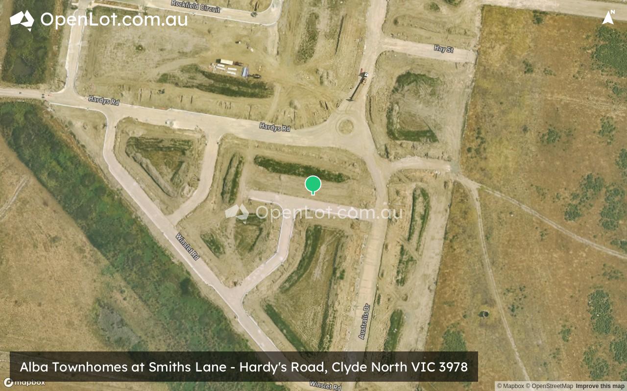Satellite image for Alba Townhomes at Smiths Lane - Hardy's Road, Clyde North VIC 3978