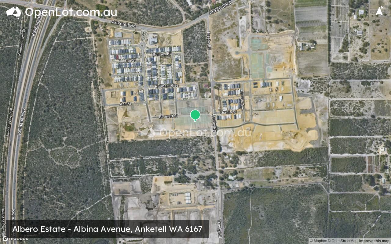 Satellite image for Albero Estate - Albina Avenue, Anketell WA 6167