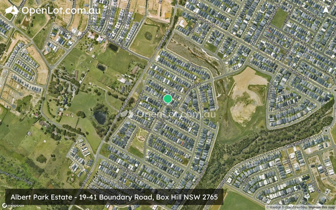 Satellite image for Albert Park Estate - 19-41 Boundary Road, Box Hill NSW 2765