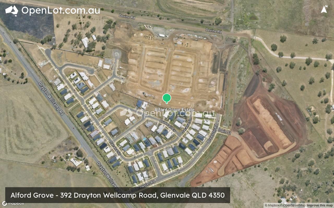 Satellite image for Alford Grove - 392 Drayton Wellcamp Road, Glenvale QLD 4350