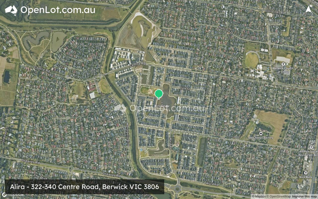 Satellite image for Alira - 322-340 Centre Road, Berwick VIC 3806