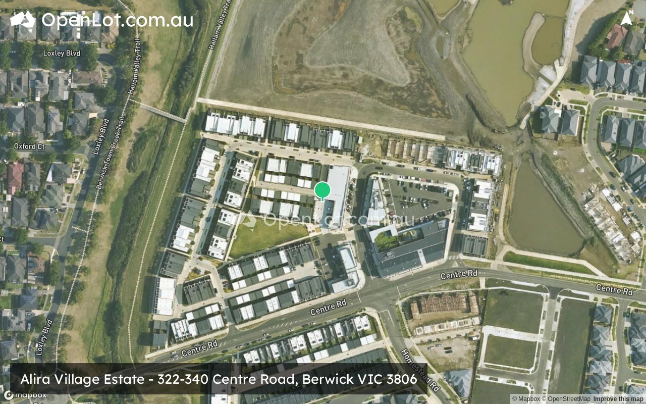 Satellite image for Alira Village Estate - 322-340 Centre Road, Berwick VIC 3806