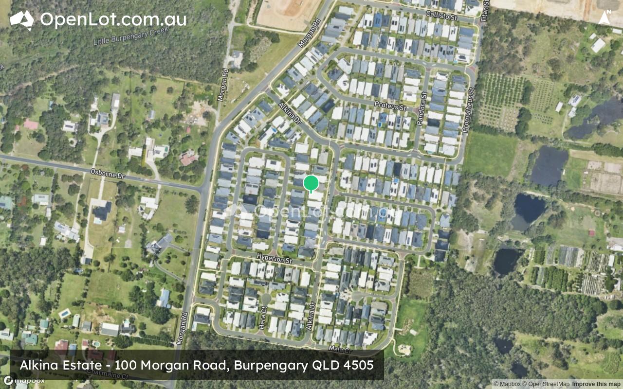 Satellite image for Alkina Estate - 100 Morgan Road, Burpengary QLD 4505