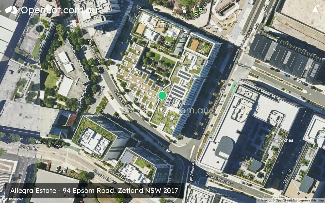 Satellite image for Allegra Estate - 94 Epsom Road, Zetland NSW 2017