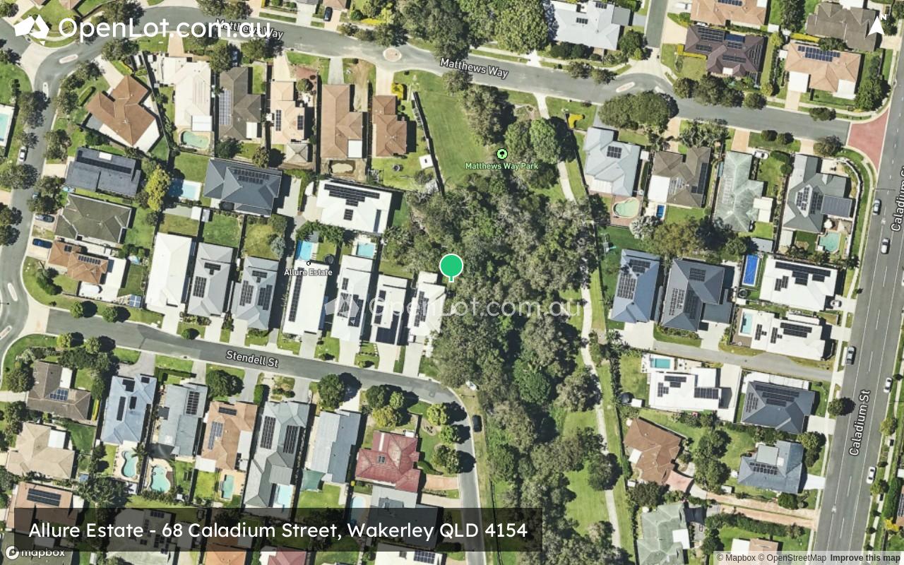 Satellite image for Allure Estate - 68 Caladium Street, Wakerley QLD 4154
