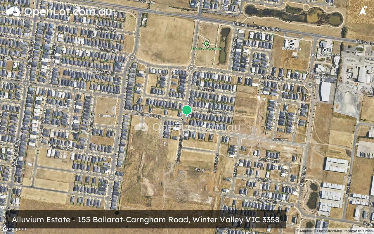 Satellite image for Alluvium Estate - 155 Ballarat-Carngham Road, Winter Valley VIC 3358