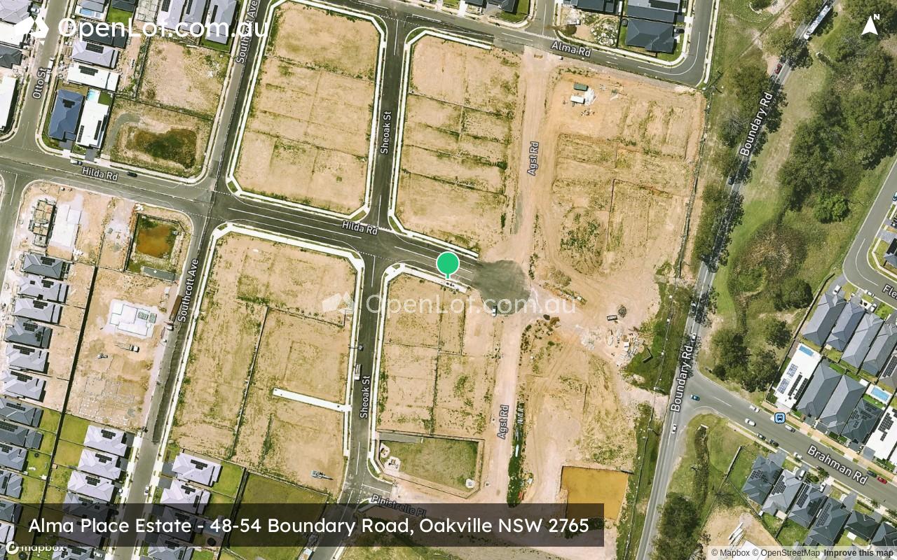 Satellite image for Alma Place Estate - 48-54 Boundary Road, Oakville NSW 2765