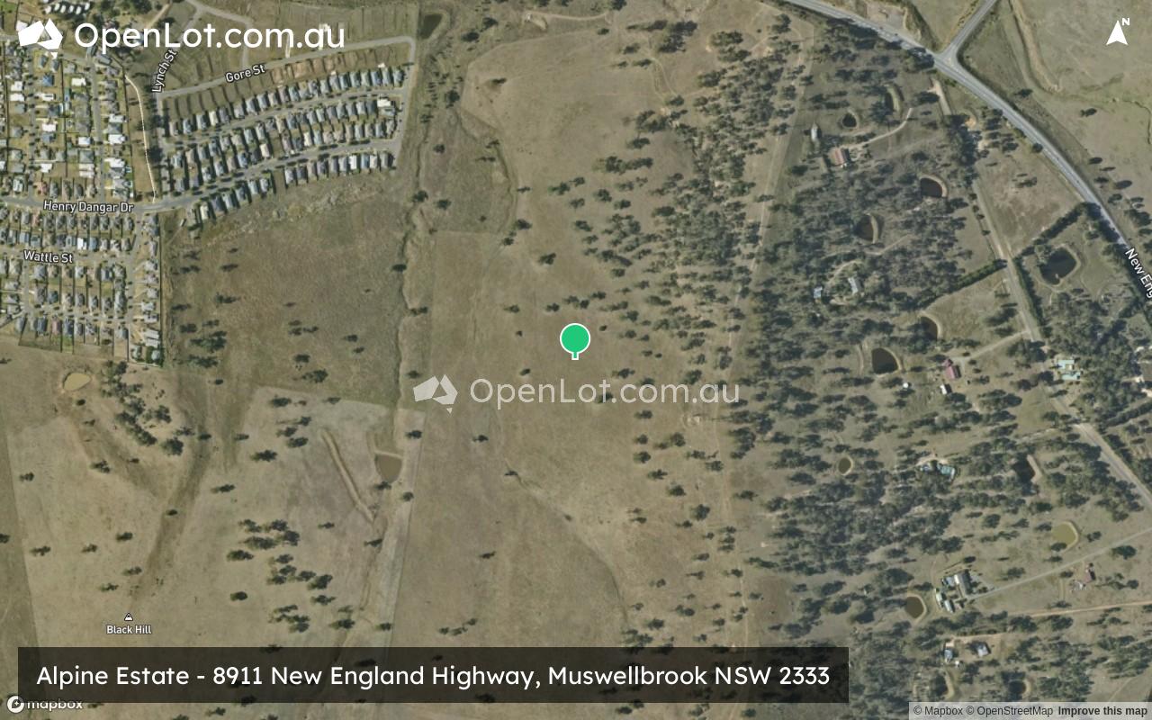 Satellite image for Alpine Estate - 8911 New England Highway, Muswellbrook NSW 2333