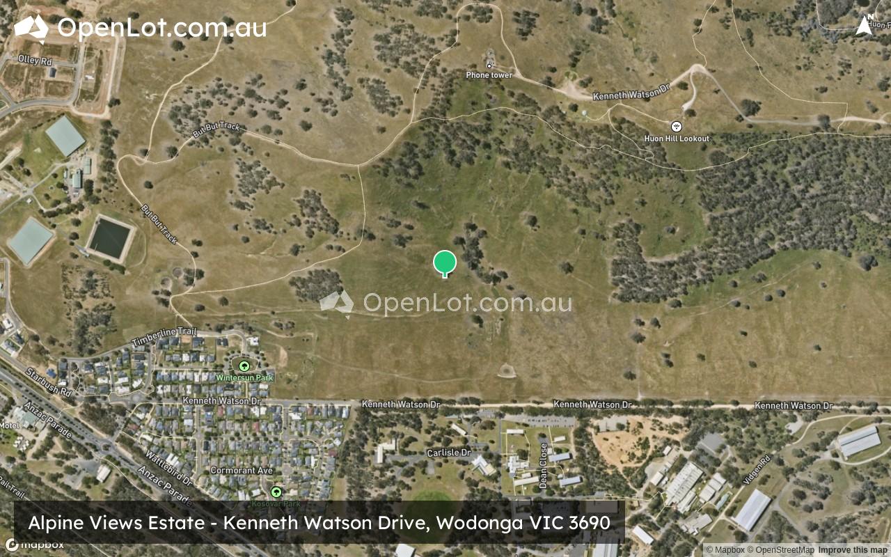 Satellite image for Alpine Views Estate - Kenneth Watson Drive, Wodonga VIC 3690