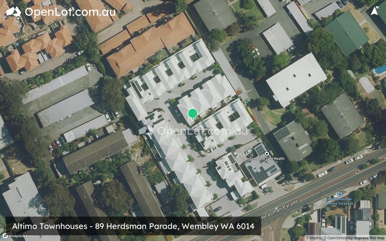 Satellite image for Altimo Townhouses - 89 Herdsman Parade, Wembley WA 6014