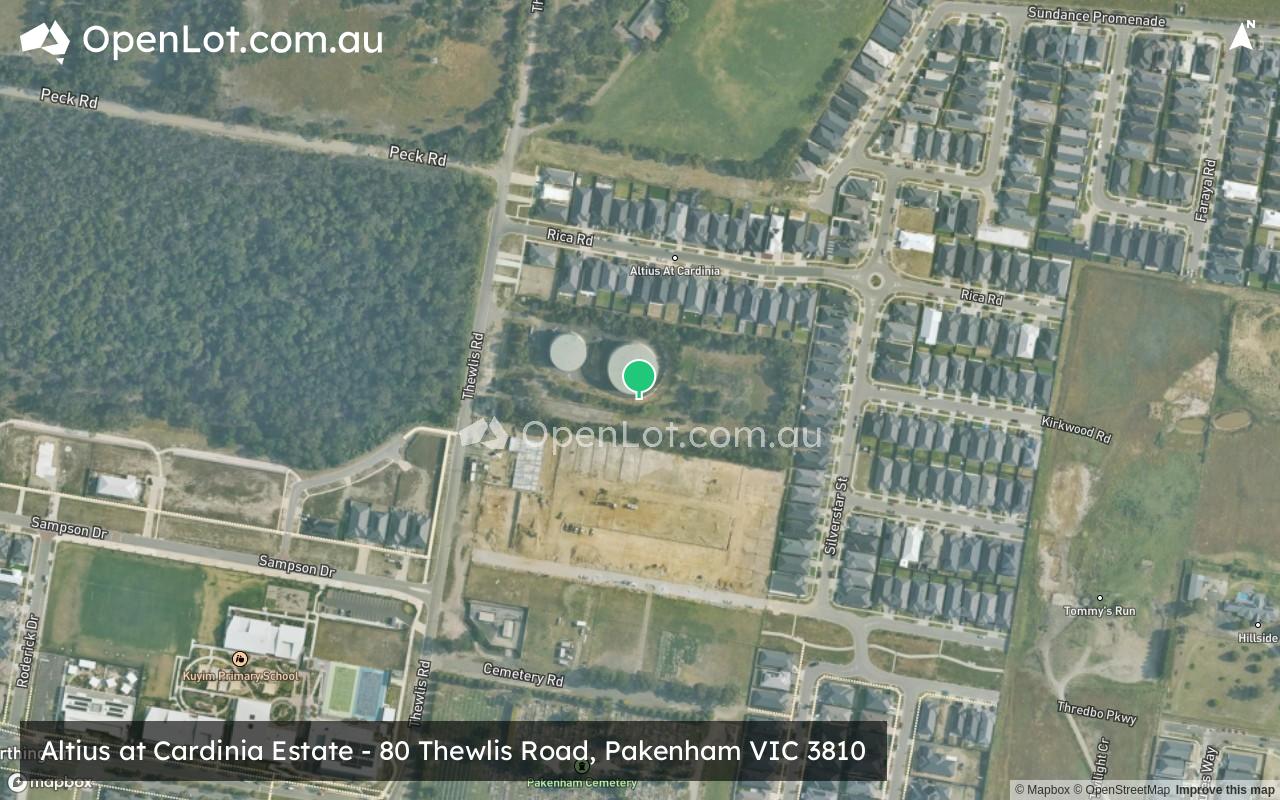 Satellite image for Altius at Cardinia Estate - 80 Thewlis Road, Pakenham VIC 3810