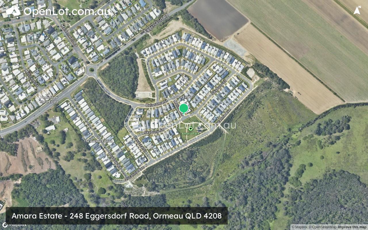 Satellite image for Amara Estate - 248 Eggersdorf Road, Ormeau QLD 4208