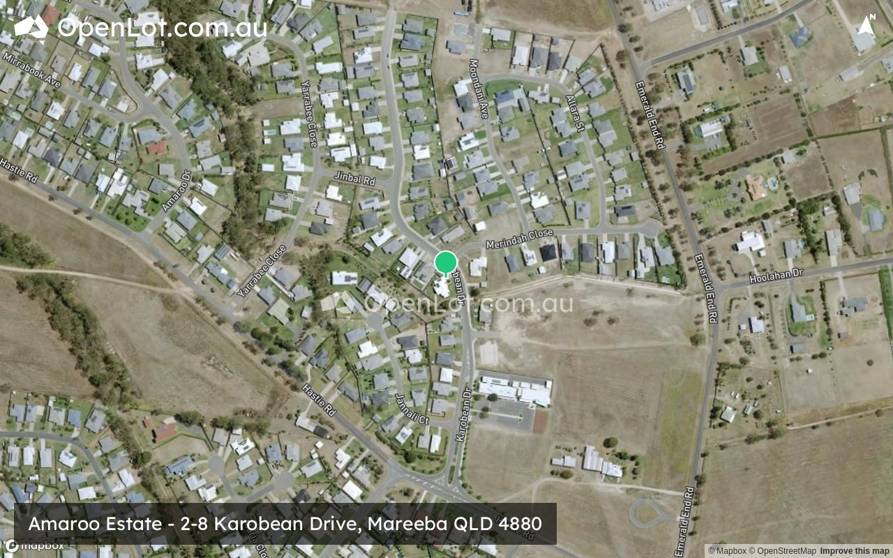 Satellite image for Amaroo Estate - 2-8 Karobean Drive, Mareeba QLD 4880