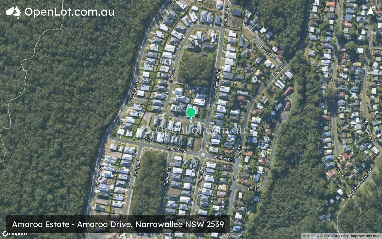 Satellite image for Amaroo Estate - Amaroo Drive, Narrawallee NSW 2539