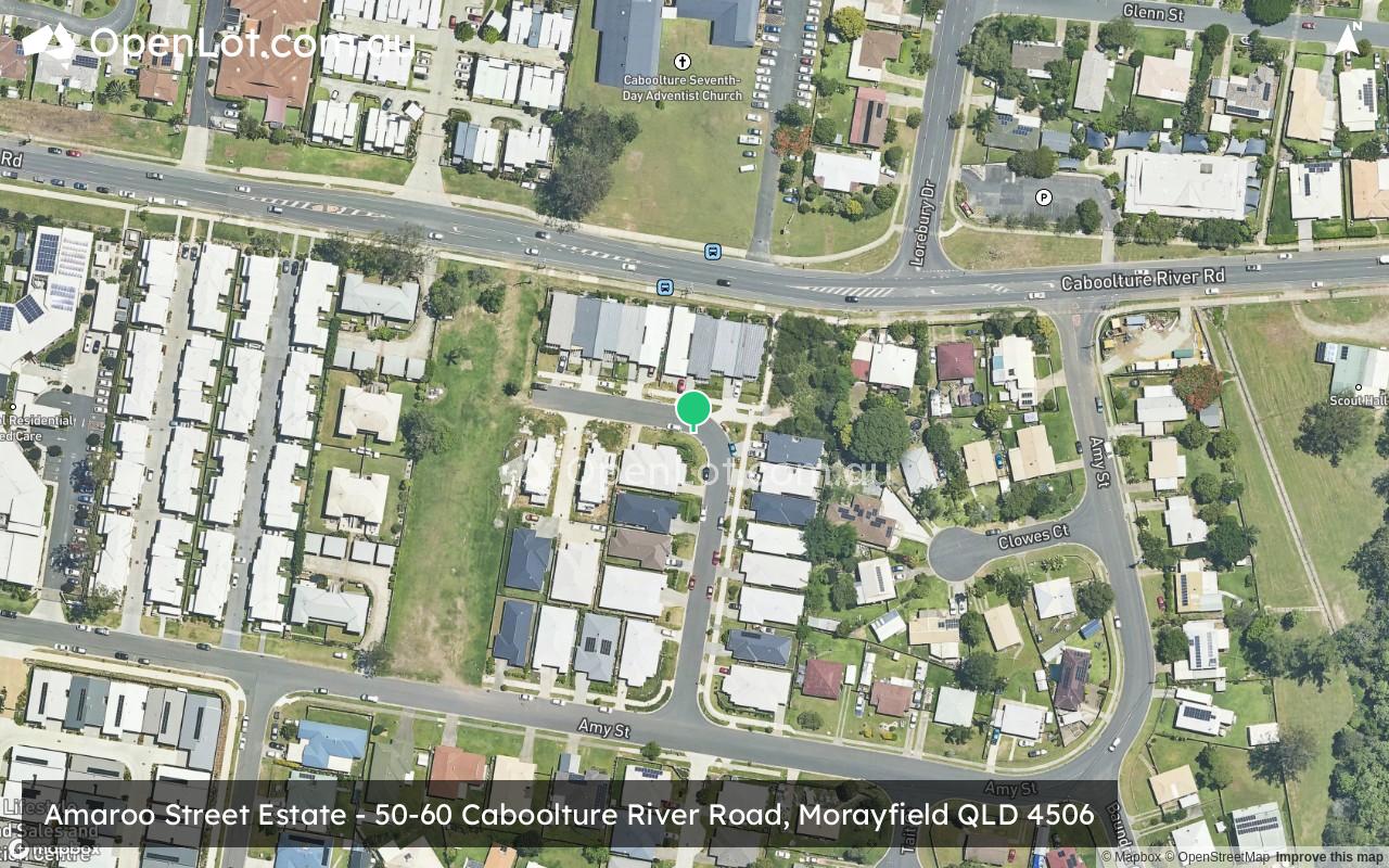 Satellite image for Amaroo Street Estate - 50-60 Caboolture River Road, Morayfield QLD 4506