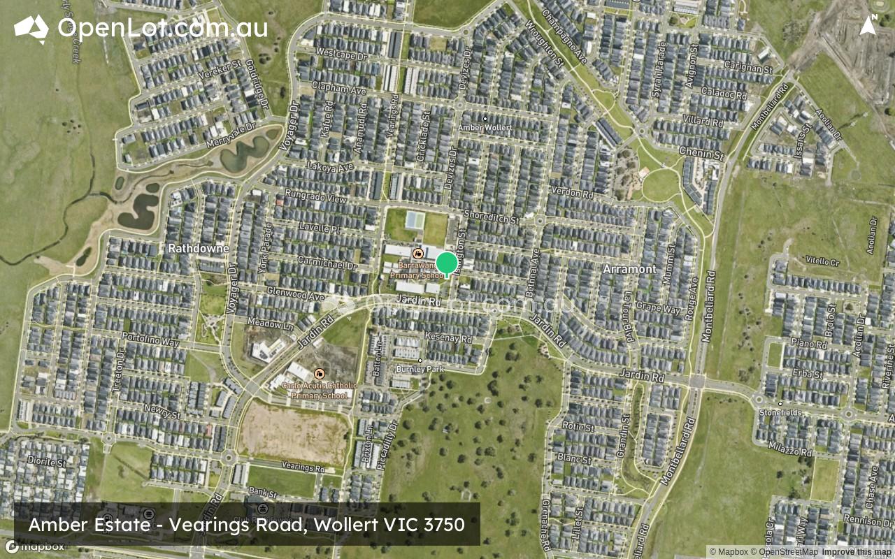 Satellite image for Amber Estate - Vearings Road, Wollert VIC 3750
