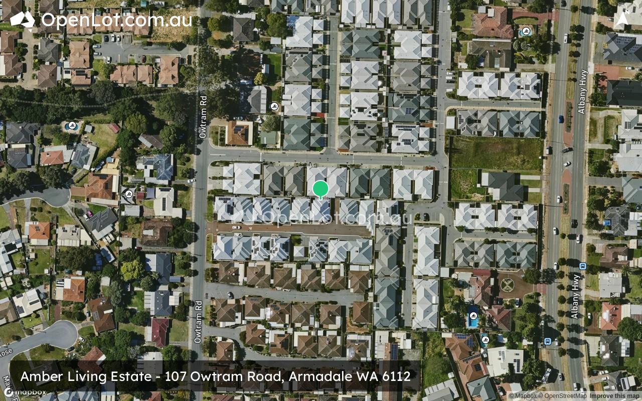 Satellite image for Amber Living Estate - 107 Owtram Road, Armadale WA 6112