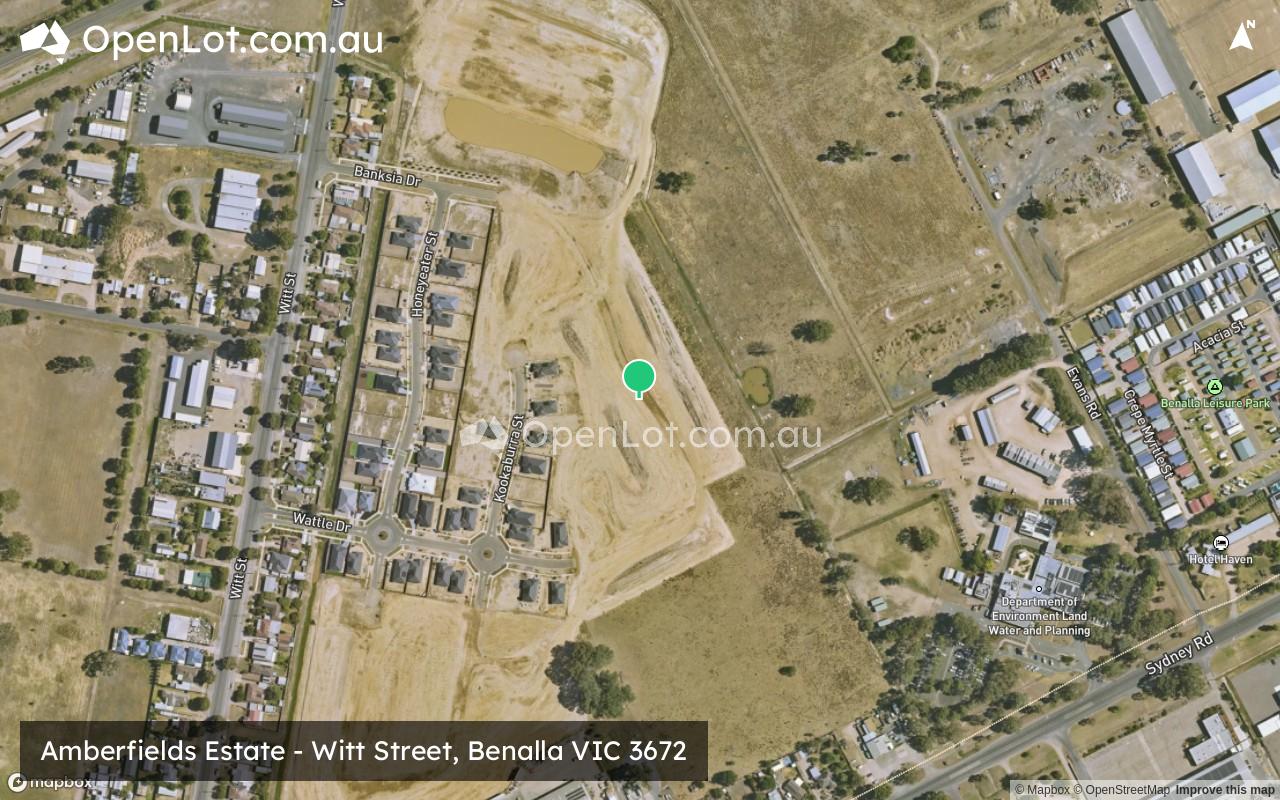 Satellite image for Amberfields Estate - Witt Street, Benalla VIC 3672