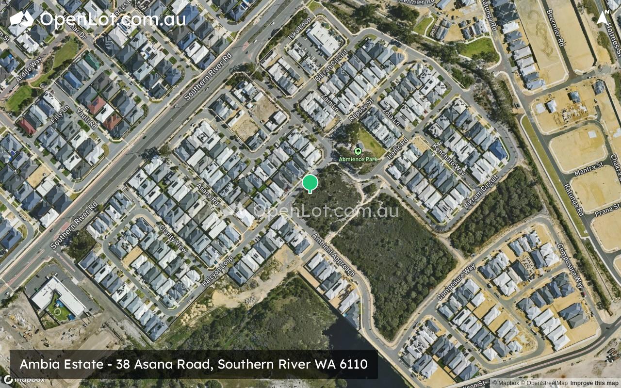 Satellite image for Ambia Estate - 38 Asana Road, Southern River WA 6110