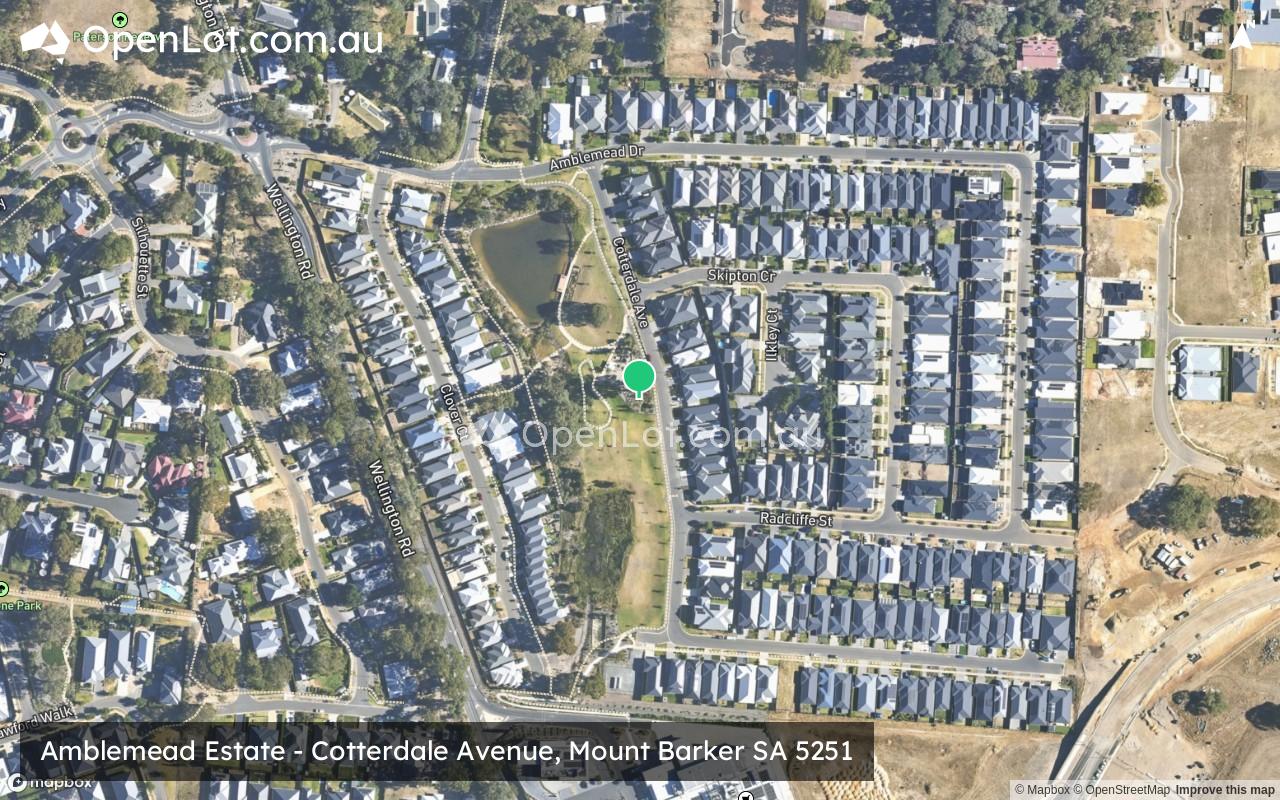 Satellite image for Amblemead Estate - Cotterdale Avenue, Mount Barker SA 5251