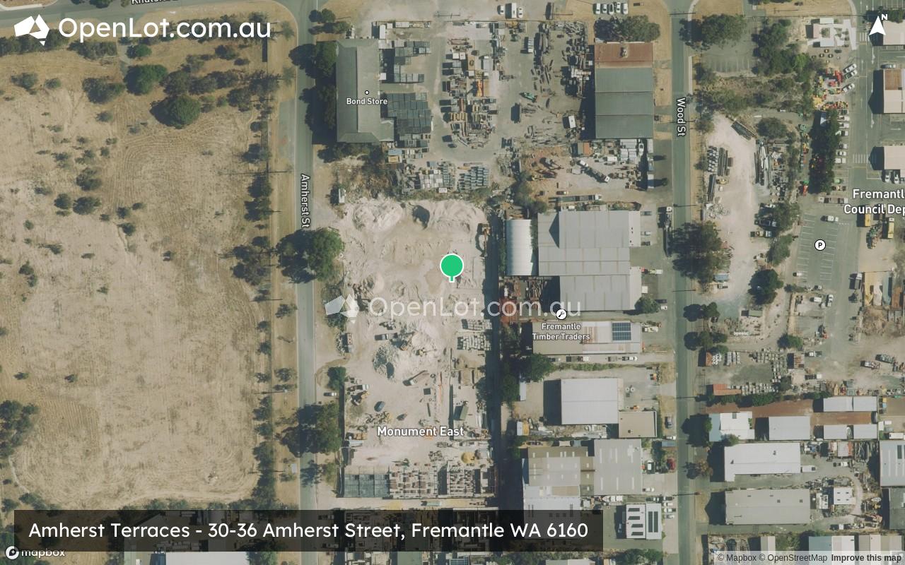 Satellite image for Amherst Terraces - 30-36 Amherst Street, Fremantle WA 6160