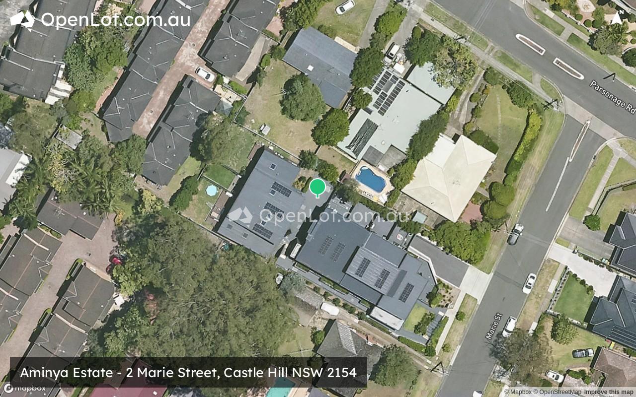 Satellite image for Aminya Estate - 2 Marie Street, Castle Hill NSW 2154